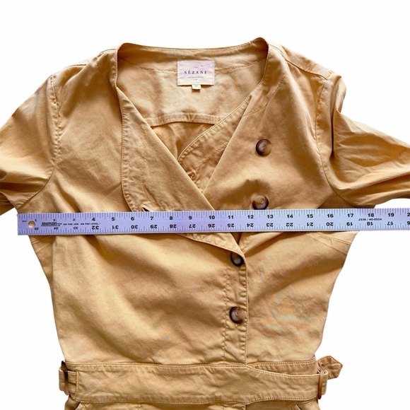 SEZANE Elivira Wrap Dress in Sand - Excellent Re-Owned Condition, Size 34 / US 2 - Picture 13 of 15